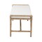 Bali & Pari Nasim Modern Bohemian Natural Seagrass and Metal Accent Bench 240-13450-ZORO - alternate 5